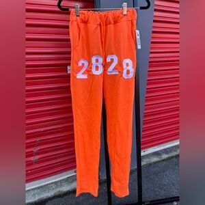 Orange sweatpants